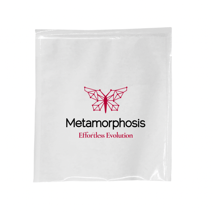 Metamorphosis logo on a white packet, screenshot from June 17, 2024