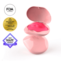FDA-cleared Metamorphosis LushLips perioral lines device in pink case - 2024 Cosmoprof & 2025 Shape Awards winner for at-home lip wrinkle treatment and smoker lines treatment no filler before-after