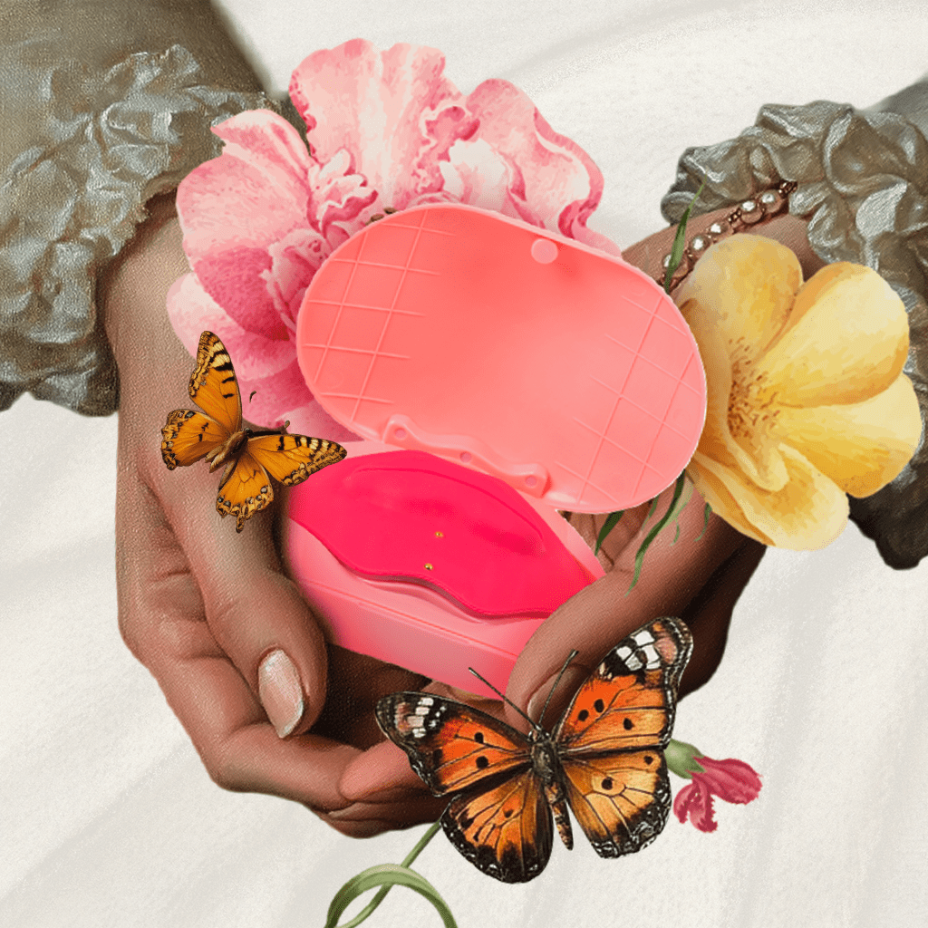 Metamorphosis Lush Lips device in pink, award-winning skin care product.