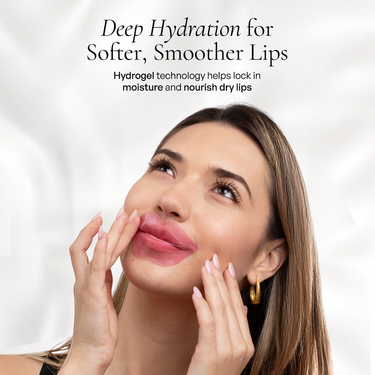 Metamorphosis Woman with moisturized lips and text about deep hydration for softer, smoother lips.
