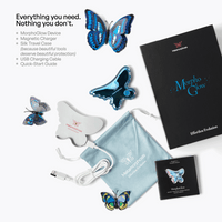 Metamorphosis MorphoGlow device packaging with accessories on a white background